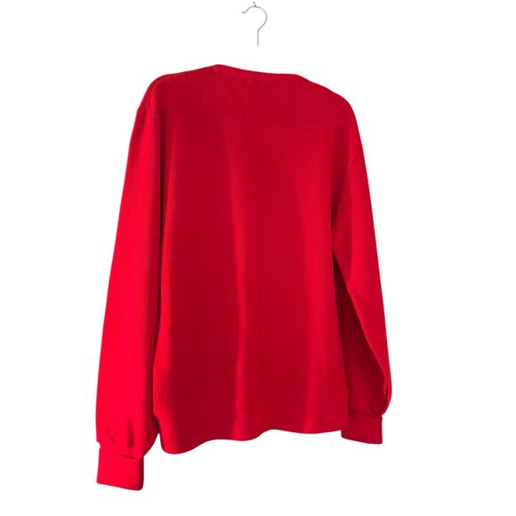 Christian Dior Red Cardigan Orlon Acrylic Button Front Preppy Classic Christmas - Picture 4 of 9